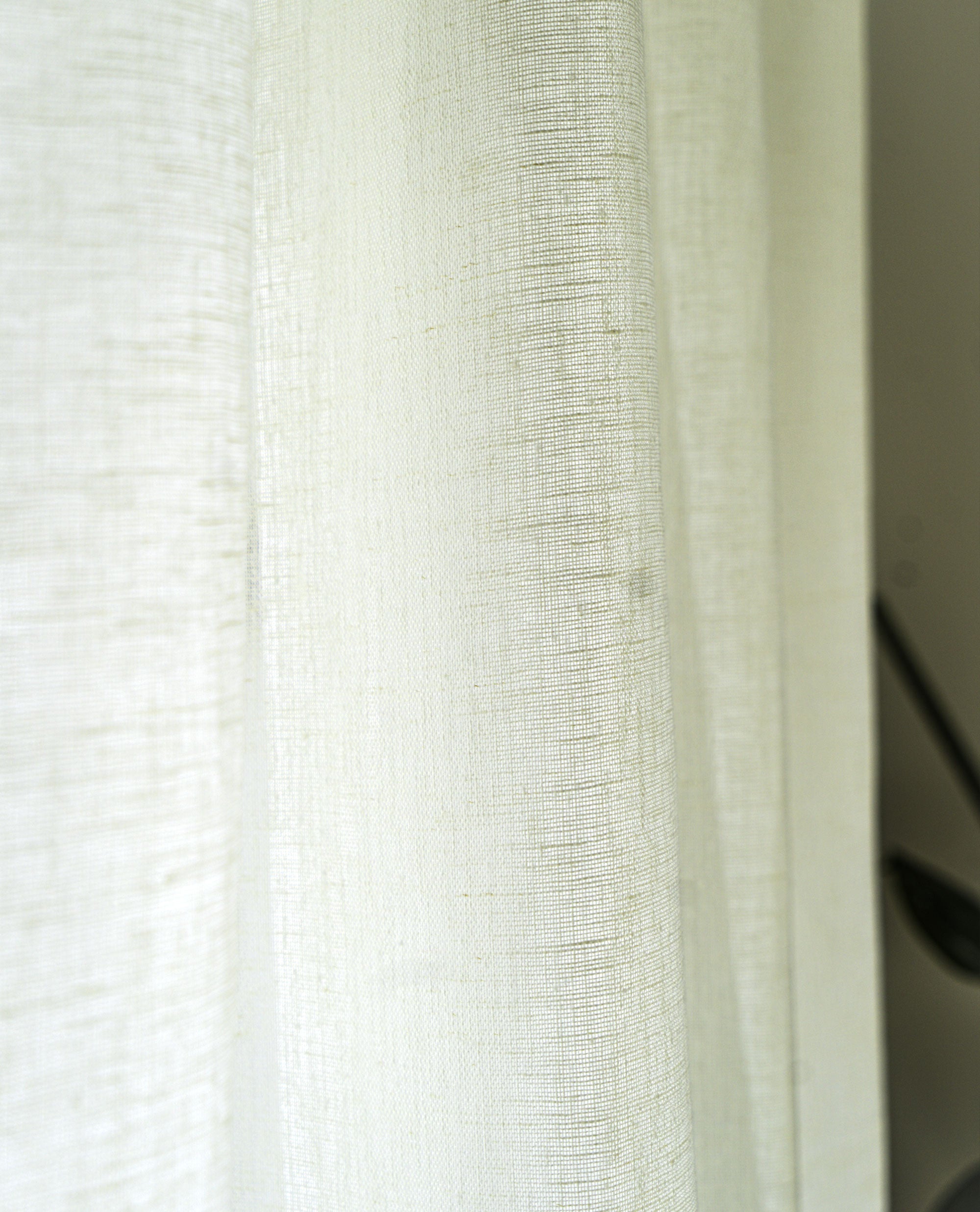 Serenity Ivory Recycled & Linen Mix Voile Panel