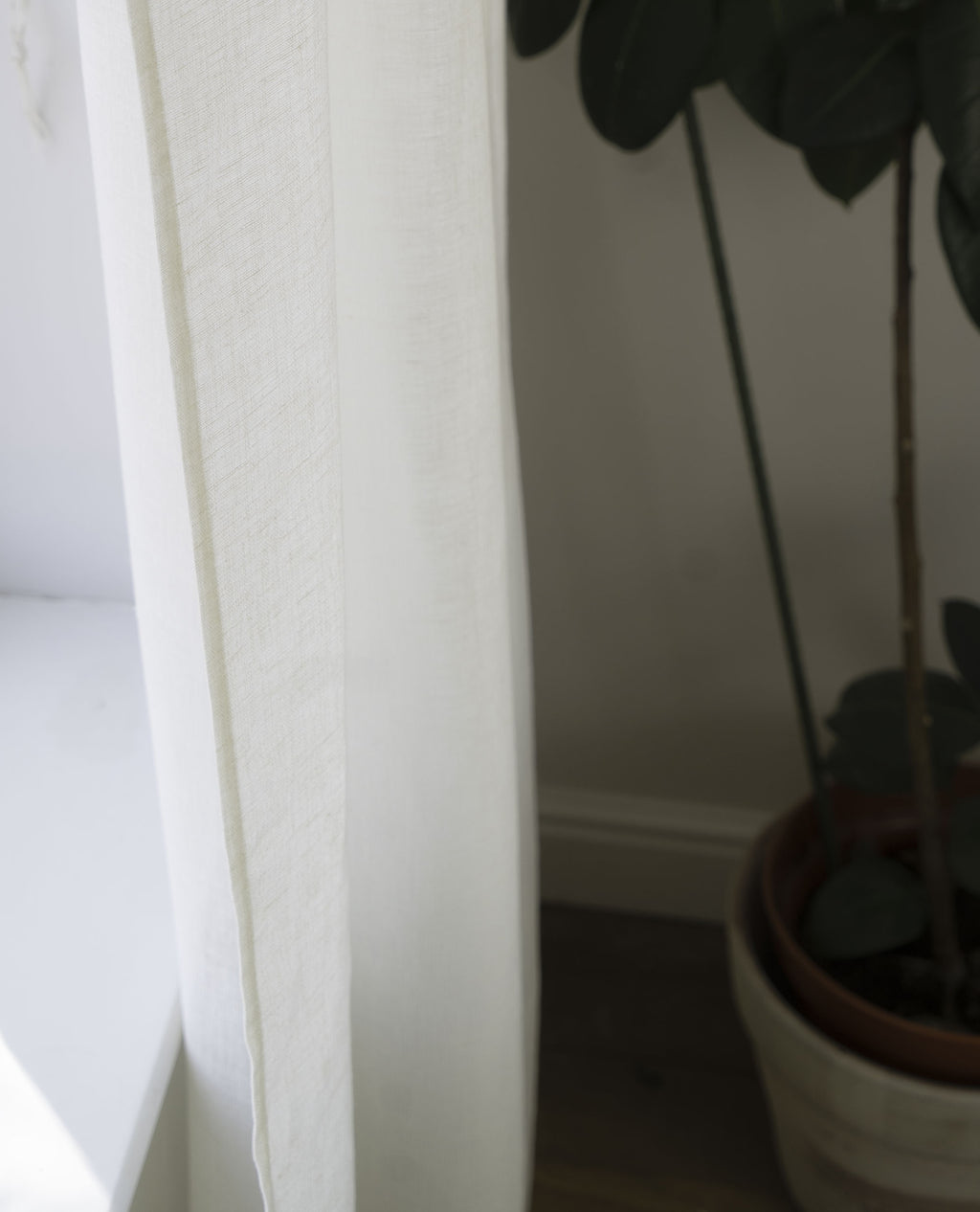 Serenity Ivory Recycled & Linen Mix Voile Panel