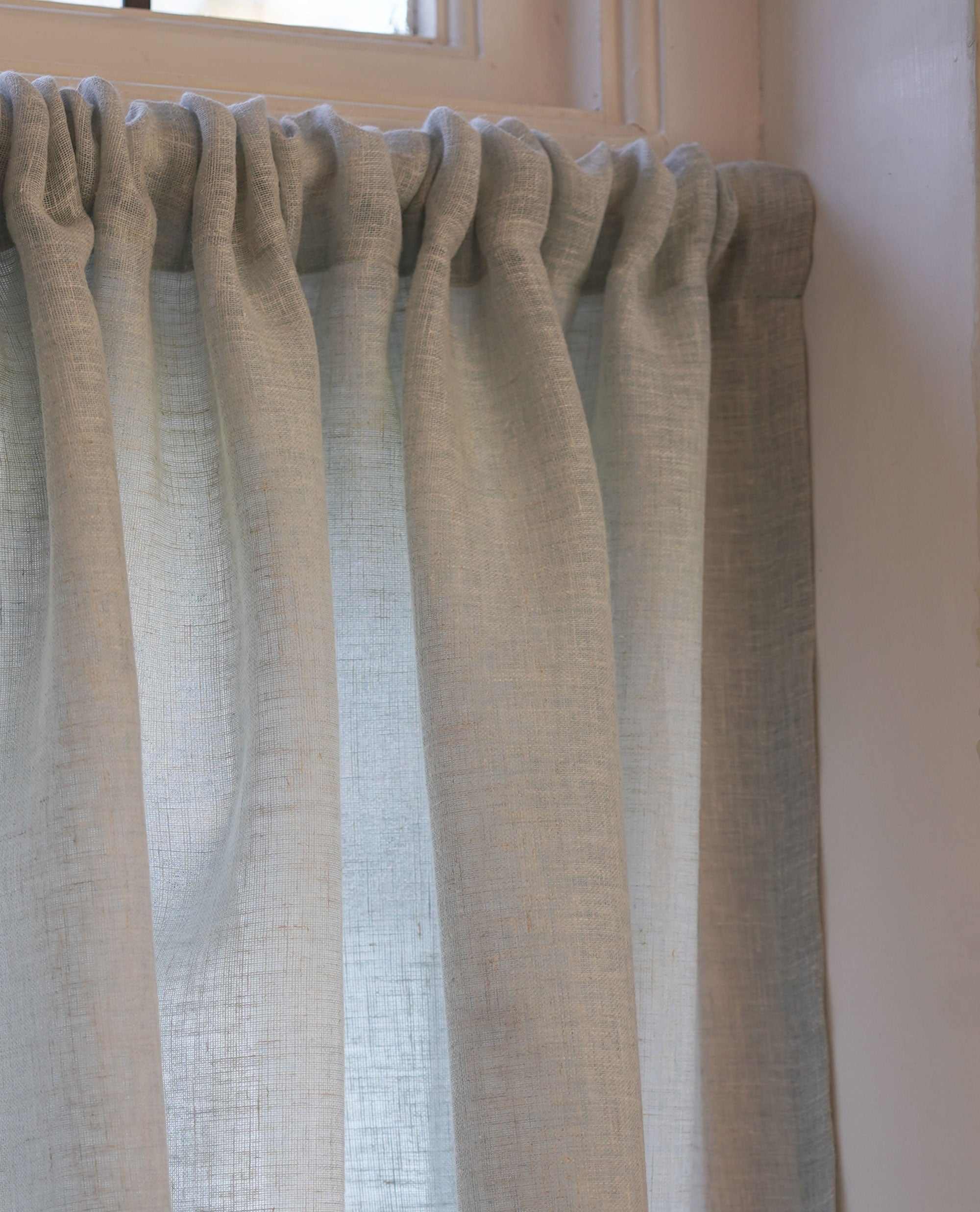 Midori Linen Slot Top Cafe Curtain
