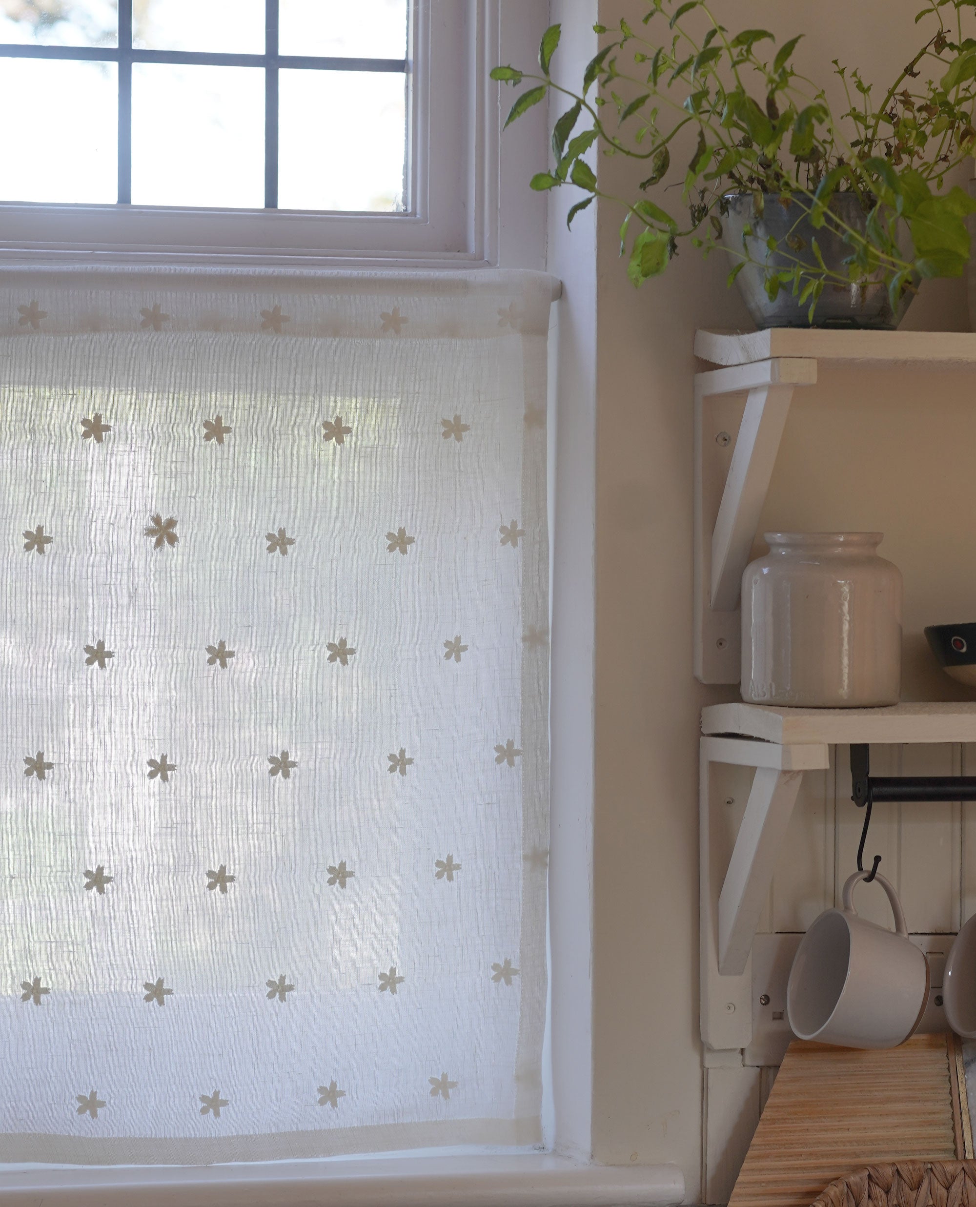 Mitton Daisy Slot Top Cafe Curtain
