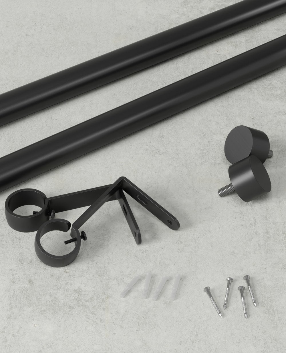 Umbra Cappa 25mm Black Expandable Curtain Pole